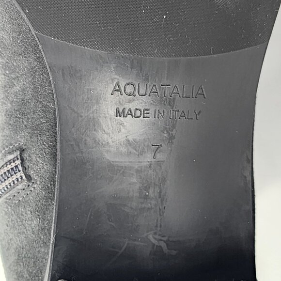 AQUATALIA Lisa Leather Suede Boots Weatherproof Ankle Slouch Boots - Picture 8 of 9